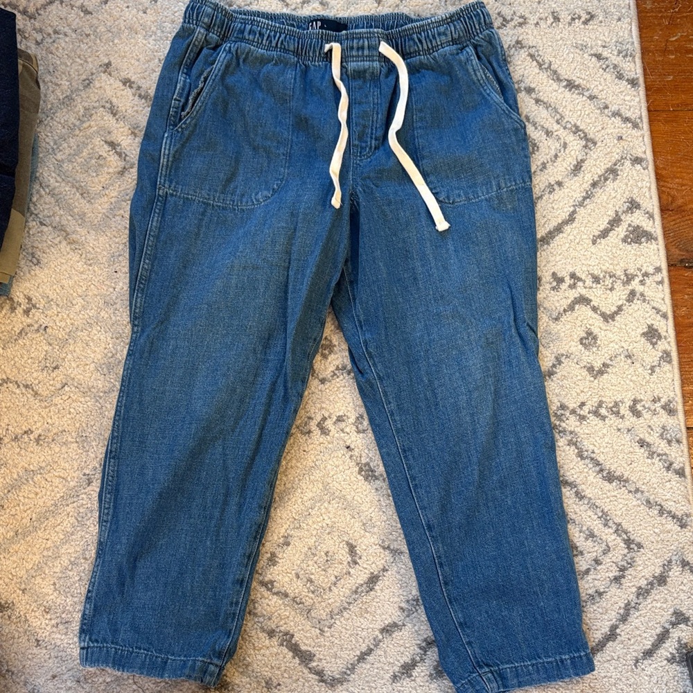 GAP Blue Denim Easy Jeans with White Drawstring